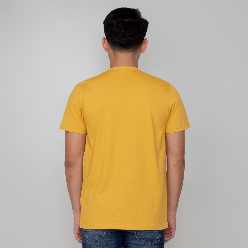 Benhill T-shirt Grafis Katun 30s Combed Lengan Pendek Kuning 494-495-29O68
