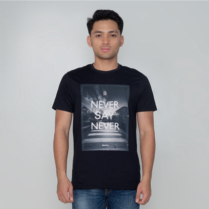 Benhill T-shirt New Logo Collection Katun 30s Combed Lengan Pendek Black 497-498-29268