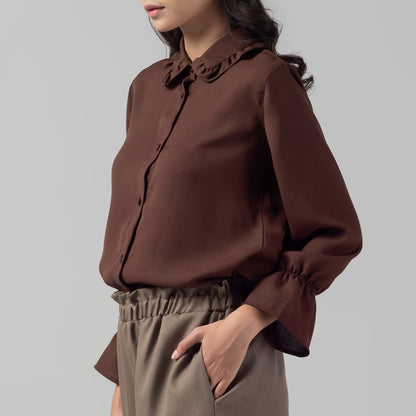 Benhill "Hyeon" Tops Kemeja Wanita Brown 921-29588