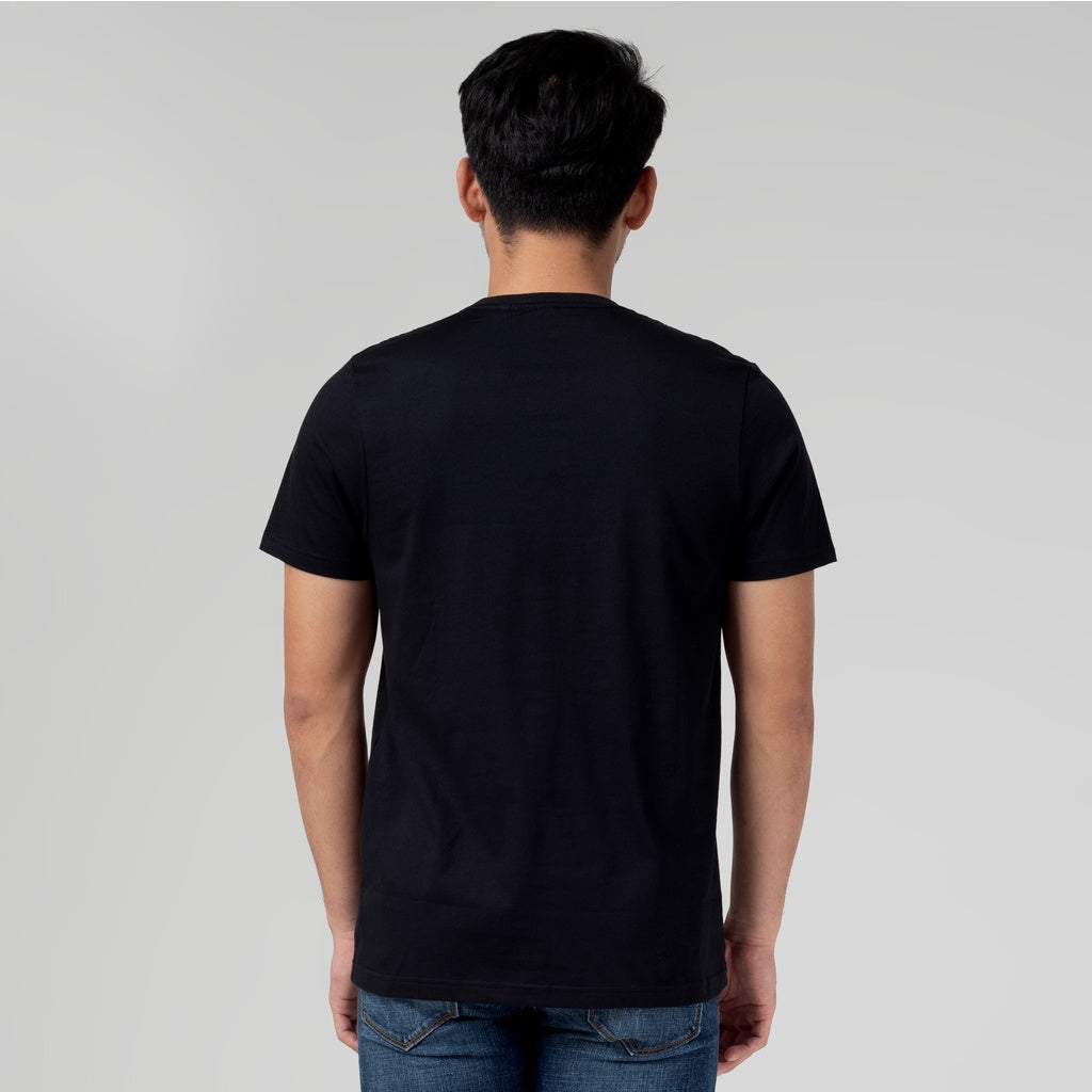 Benhill T-shirt Grafis Katun 30s Combed Lengan Pendek Hitam A32-A33-29268