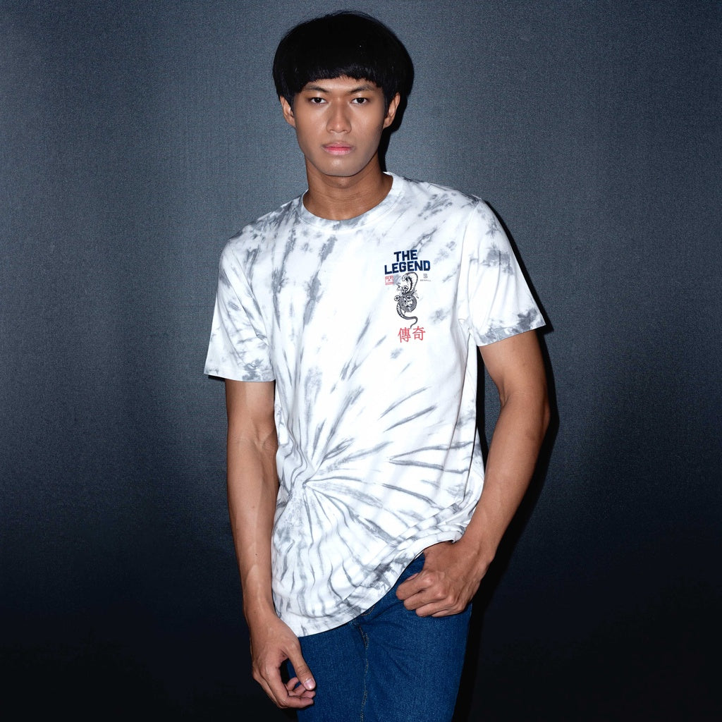 Benhill X Senikanji - T-Shirt Cotton 24s Combed Tiedye Pendek Putih 461-39168