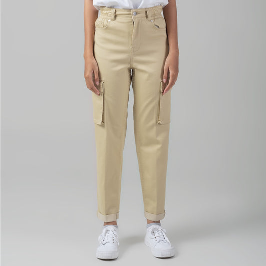 Benhill "Miso" Celana Wanita High Waist Cargo Pants Sand A162-2250Y