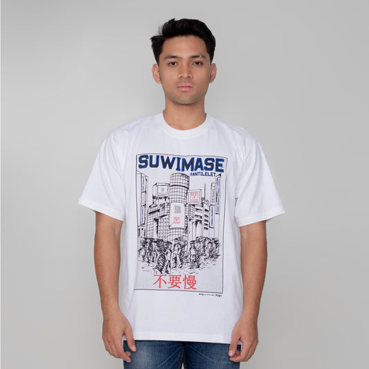 Benhill X Senikanji T-Shirt Oversize Fit Putih A54-29168