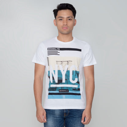 Benhill T-shirt New Logo Collection Katun 24s Combed Pendek White A18-29168