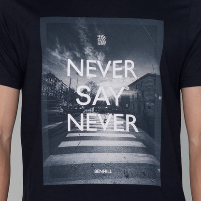 Benhill T-shirt New Logo Collection Katun 30s Combed Lengan Pendek Black 497-498-29268