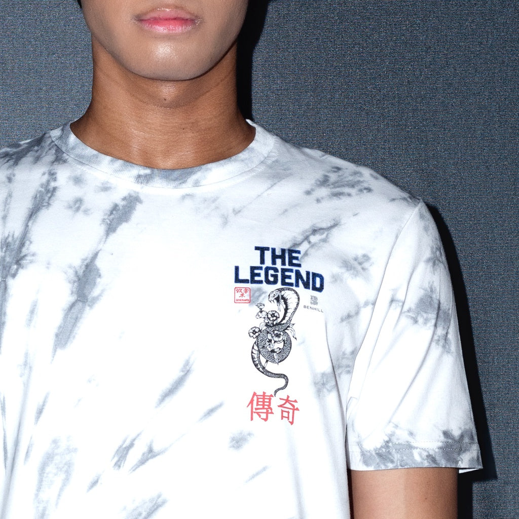 Benhill X Senikanji - T-Shirt Cotton 24s Combed Tiedye Pendek Putih 461-39168