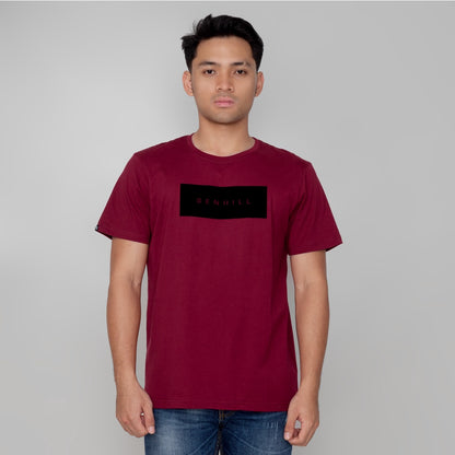 Benhill T-shirt Grafis Katun 30s Combed Lengan Pendek Maroon A12-29F68
