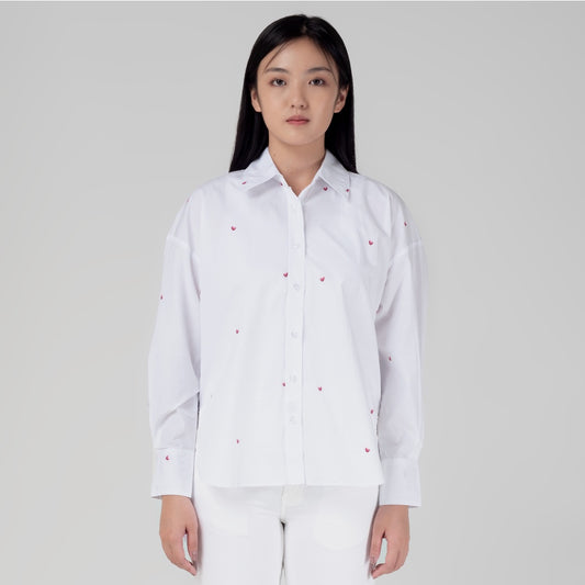 Benhill Kemeja Wanita Oversized White A150-1311A