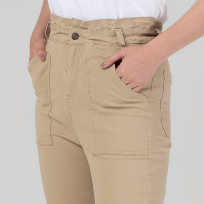 Benhill "Yeji" Celana Wanita High Waist Cream A182-29E0F