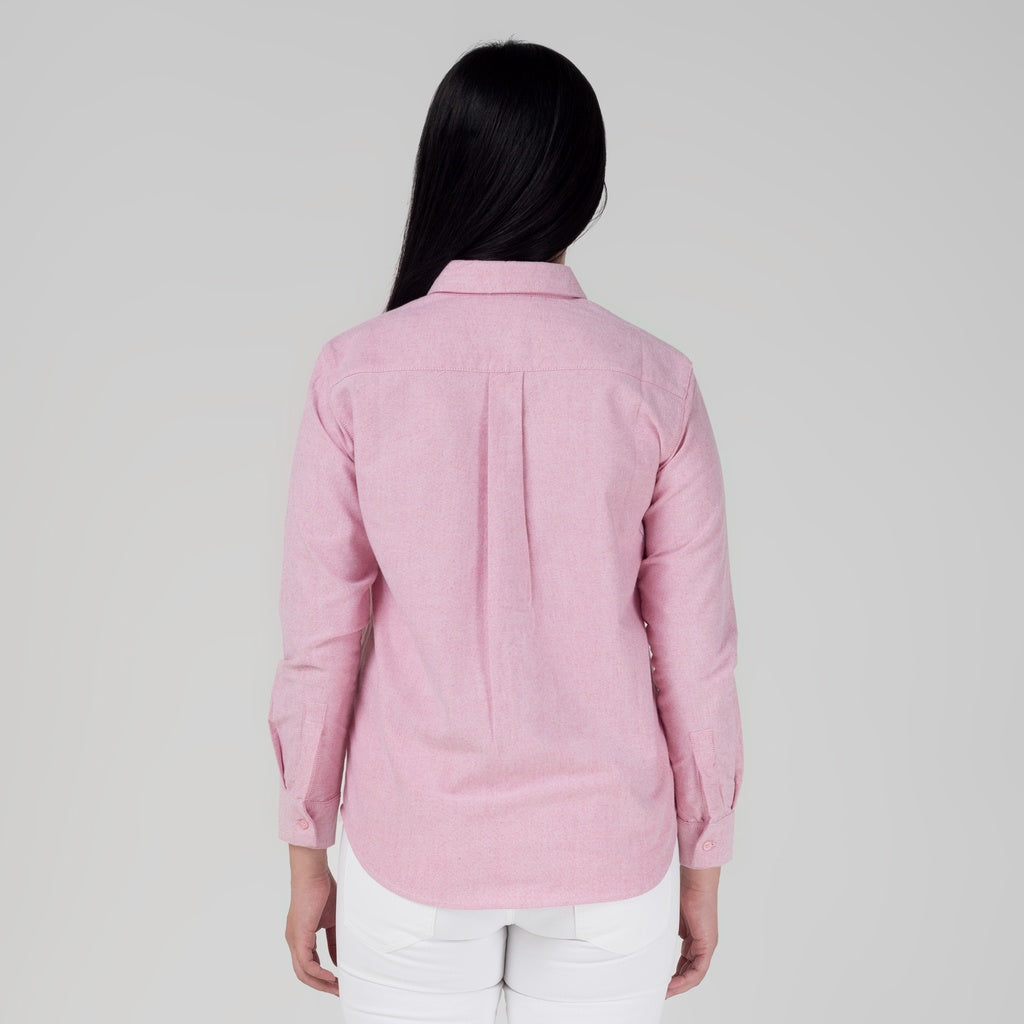 Benhill Kemeja Wanita " Mina" Tops Lengan Panjang Oxford Pink A149-13J0S