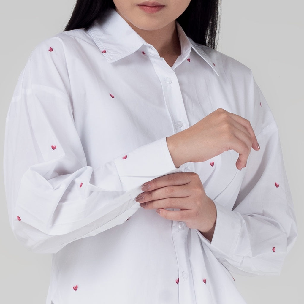 Benhill Kemeja Wanita Oversized White A150-1311A