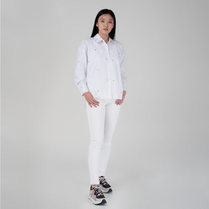 Benhill Kemeja Wanita Oversized White A150-1311A
