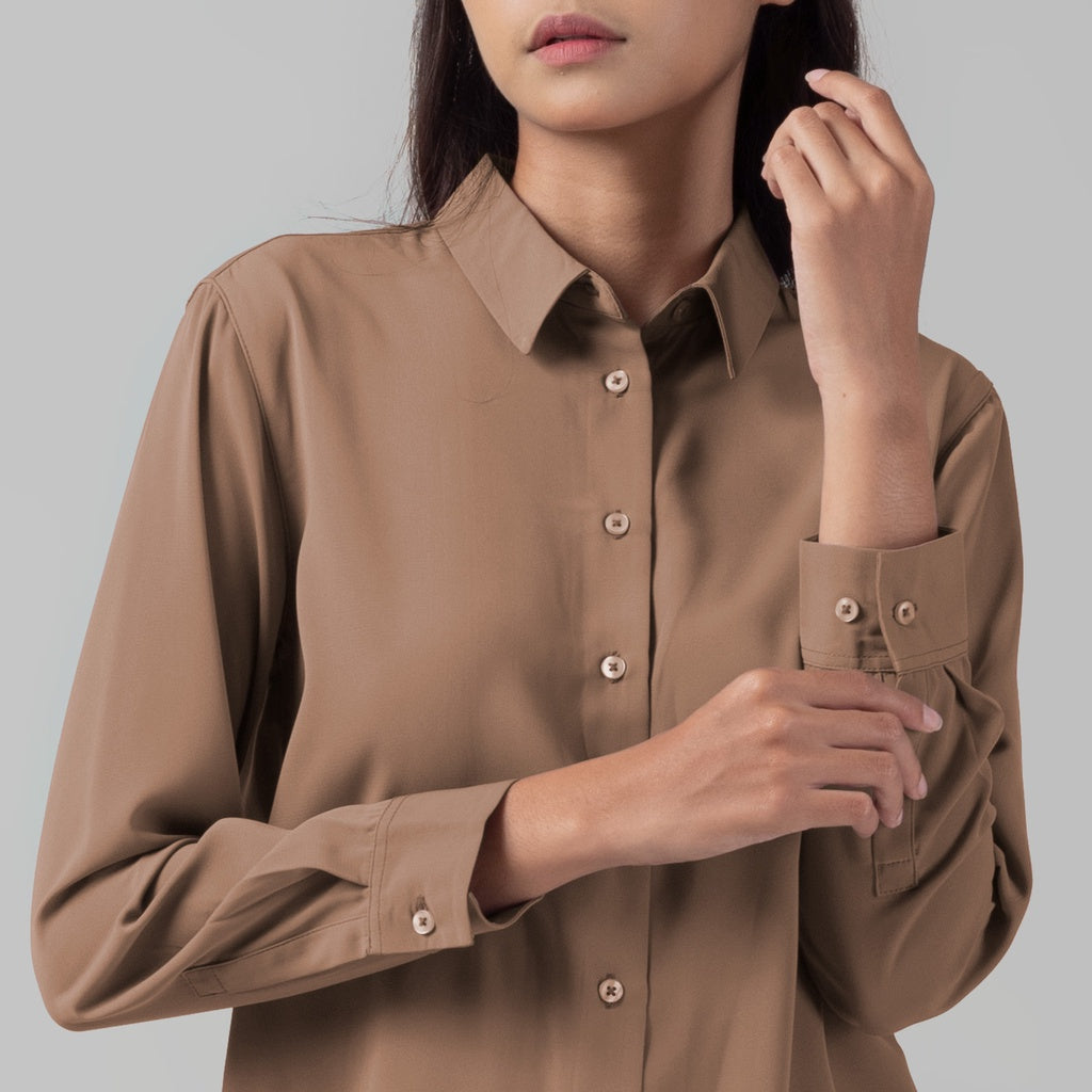 Benhill Kemeja Wanita " Mina" Tops Lengan Panjang Milo 998-2950O