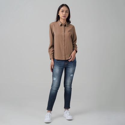 Benhill Kemeja Wanita " Mina" Tops Lengan Panjang Milo 998-2950O