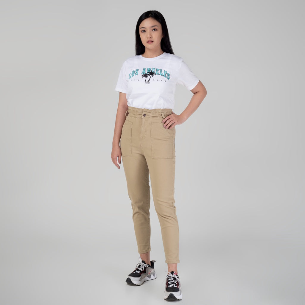 Benhill "Yeji" Celana Wanita High Waist Cream A182-29E0F
