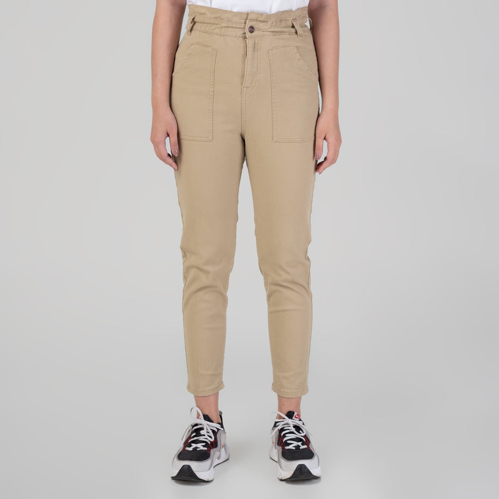 Benhill "Yeji" Celana Wanita High Waist Cream A182-29E0F