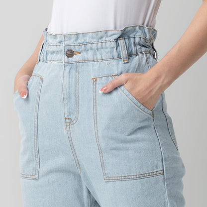 Benhill "Yeji" Celana Wanita High Waist Light Blue A194-2930F