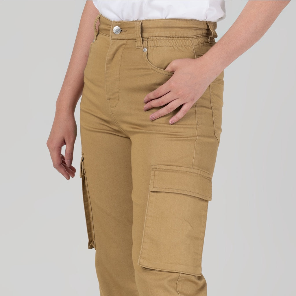 Benhill "Miso" Celana Wanita High Waist Cargo Pants Bronze A161-2250Y