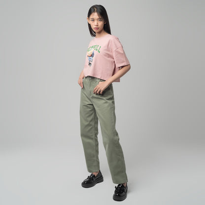Benhill T-shirt Crop Top Oversized Dusty Pink 613-29J86