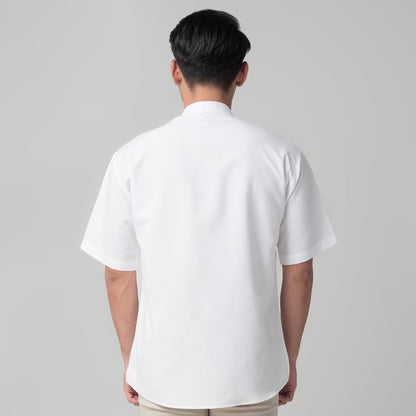 Benhill Kemeja Pria Koko Qurta Lengan Pendek Putih 29952-3211H