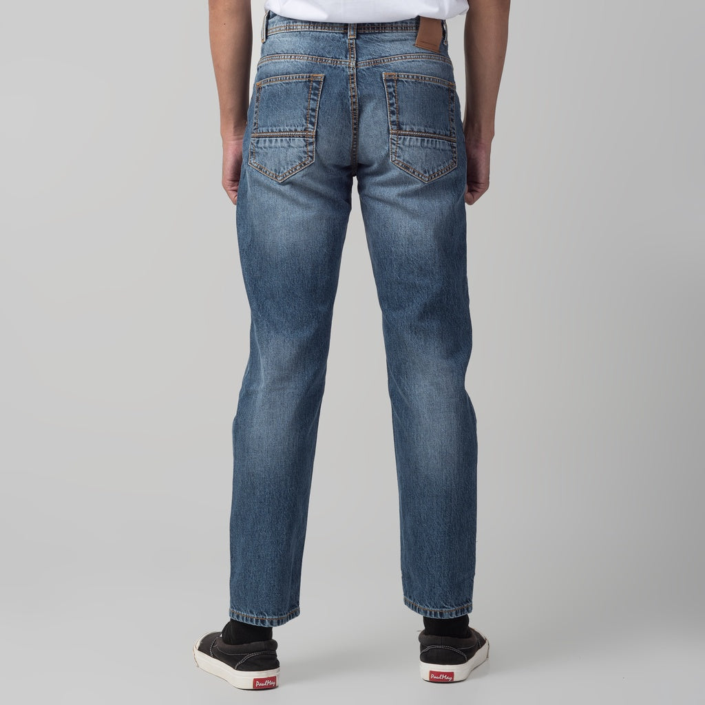 Benhill Premium Denim Pants Relaxed Fit Medium Blue Wash 29652-3231F