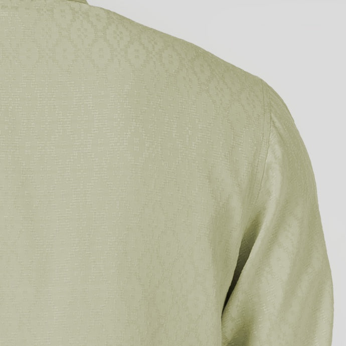 Benhill Kemeja Koko Pria "Tenun Sultan" Cotton Dobby Lengan Panjang Sage Green 29251-52-36709