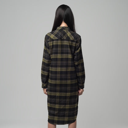 Benhill Kemeja Tunik Flannel Wanita Kotak Hijau 1194-31735