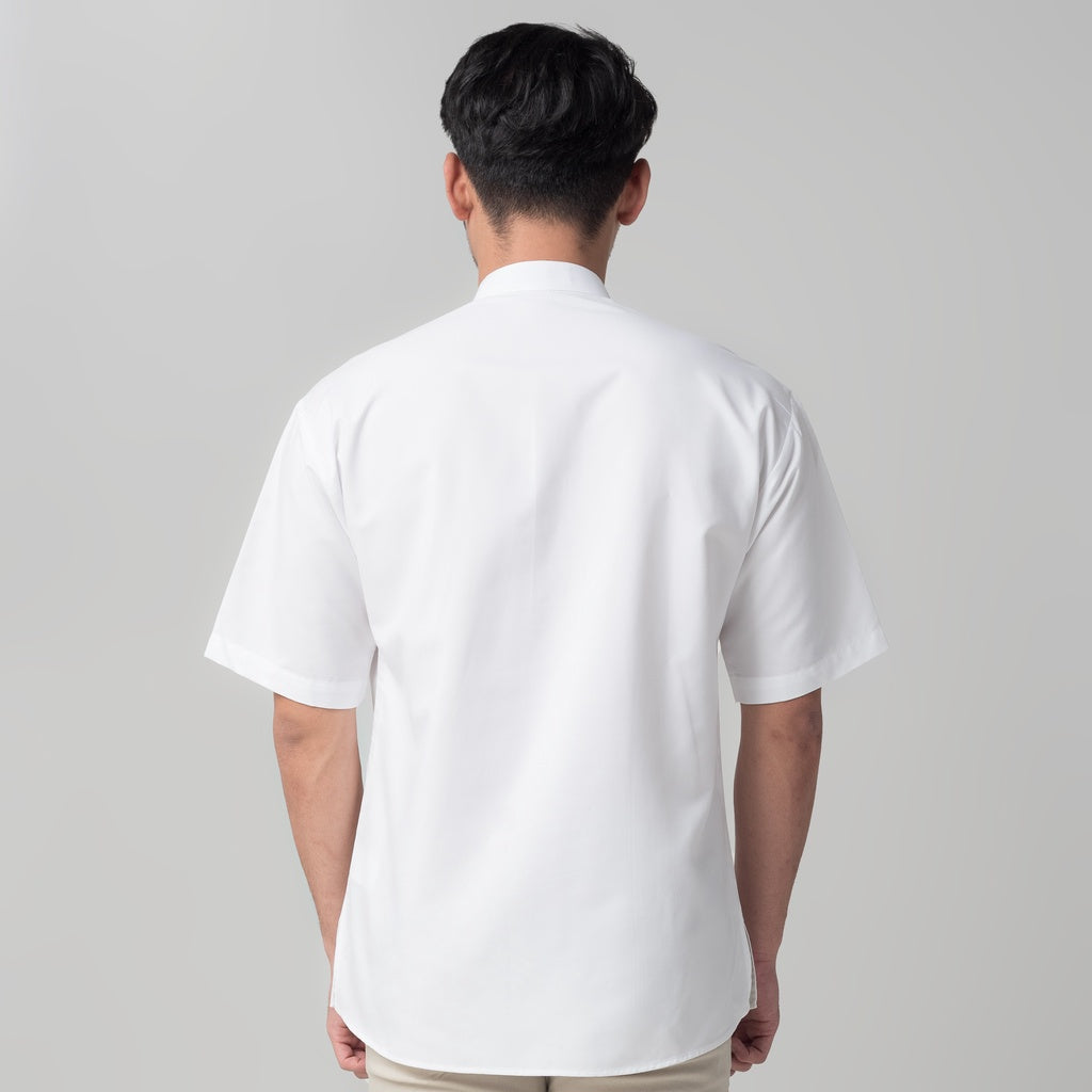 Benhill Kemeja Pria Koko Qurta Lengan Pendek Putih 29951-3211H