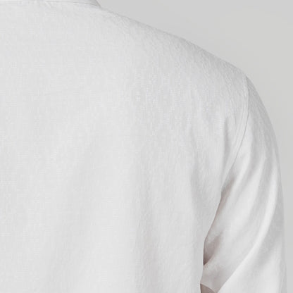 Benhill Kemeja Koko Pria "Tenun Sultan" Cotton Dobby Lengan Panjang White 29233-34-36109