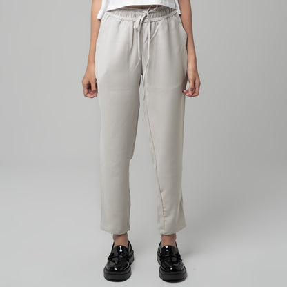 Benhill "Haru" Celana Wanita Tapered Pinggang Karet Grey A144-A145-1960V