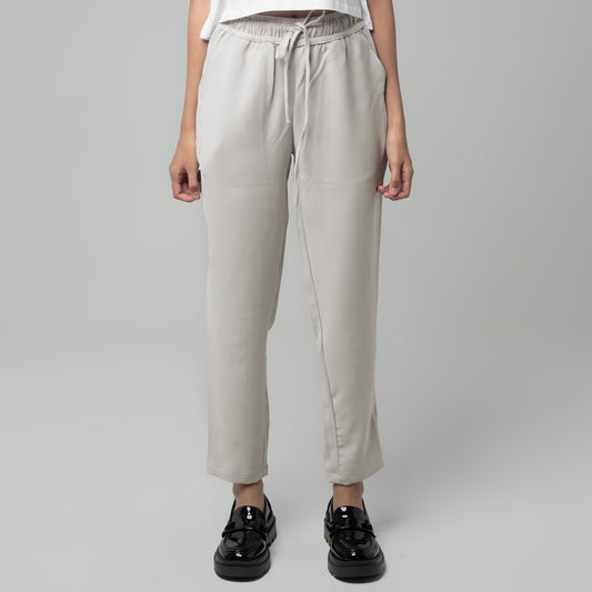 Benhill "Haru" Celana Wanita Tapered Pinggang Karet Grey A144-A145-1960V