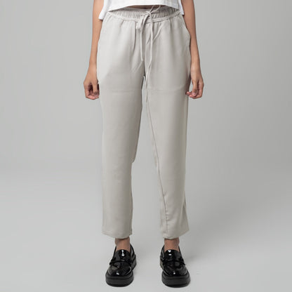 Benhill "Haru" Celana Wanita Tapered Pinggang Karet Grey A144-A145-1960V