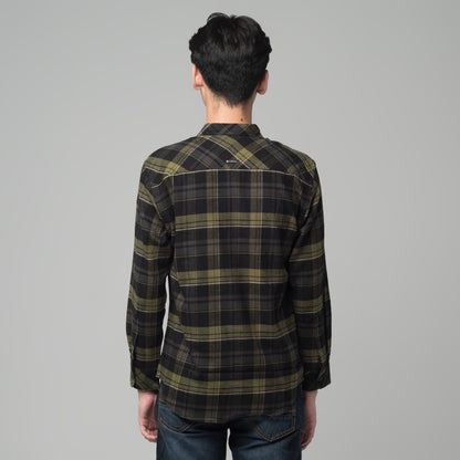Benhill Kemeja Pria Flannel Lengan Panjang Kotak Hijau 29284-31733