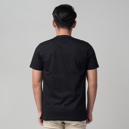 Benhill T-shirt Kaos Pria Grafis Katun 30s Combed Lengan Pendek Hitam A10-A11-29268
