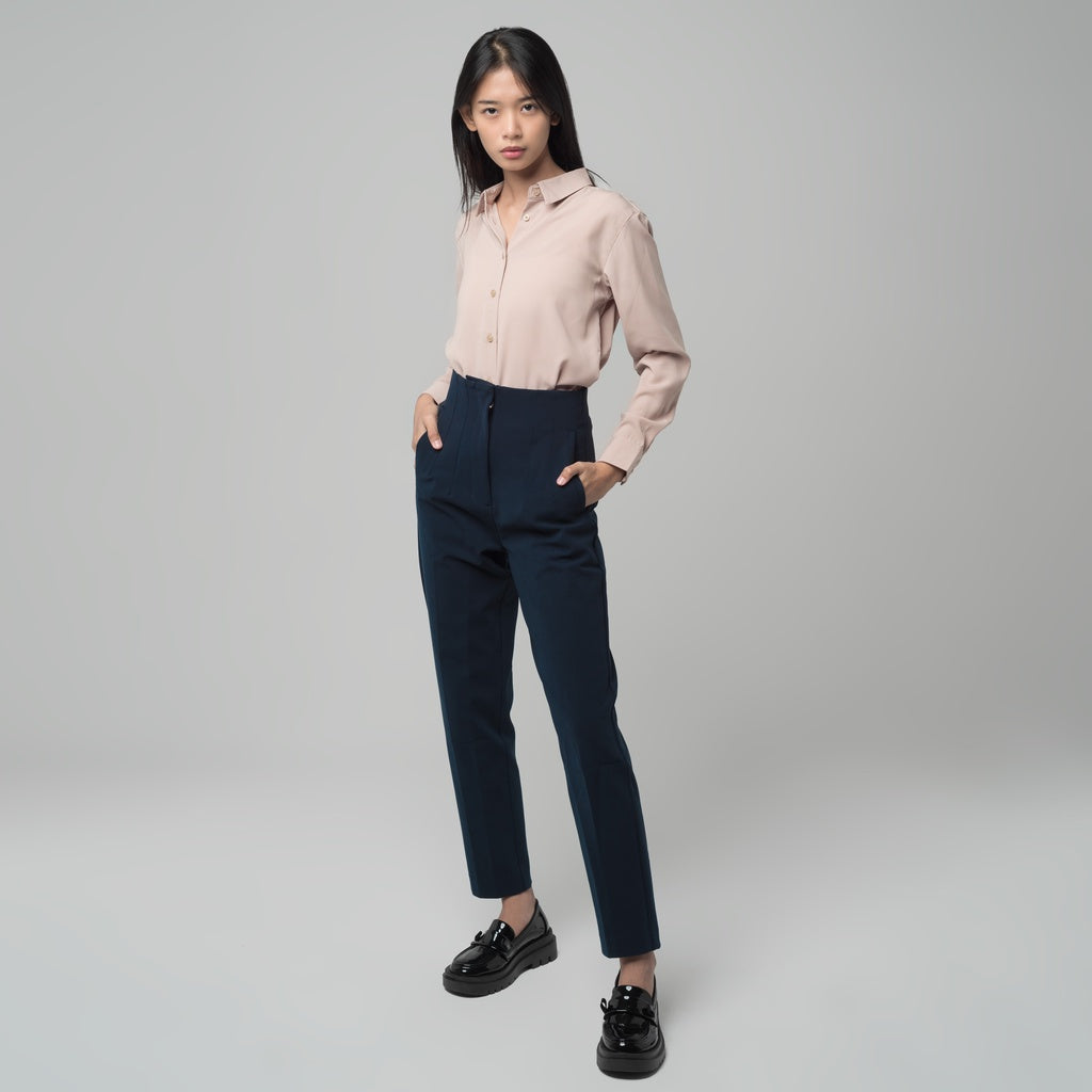 Benhill "Aerum" Celana Wanita High Waist Navy A181-29G45