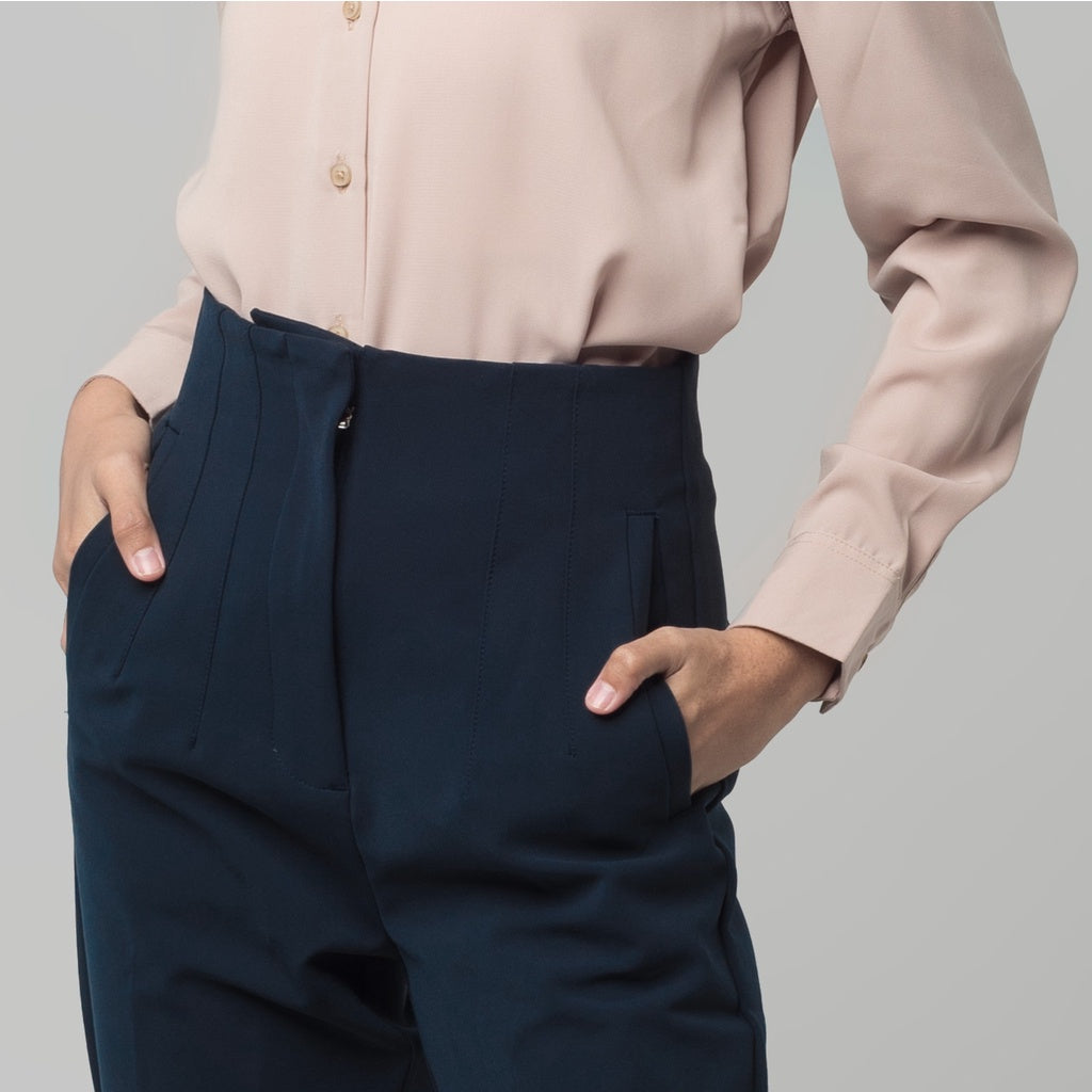 Benhill "Aerum" Celana Wanita High Waist Navy A181-29G45