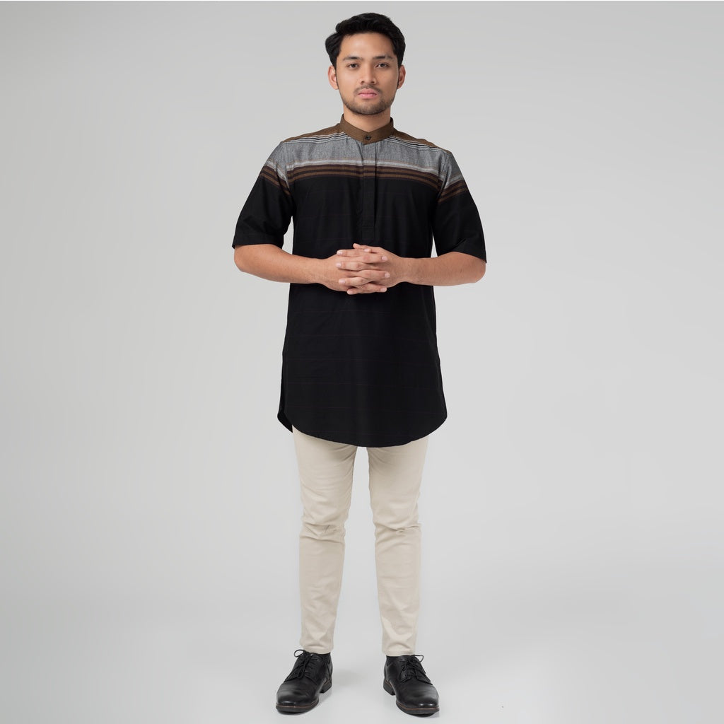 Benhill Koko Qurta Salur Pria Pendek Hitam 29914-15-3120H