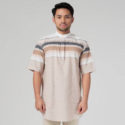 Benhill Koko Qurta Salur Pria  Pendek Cream 29296-3190H