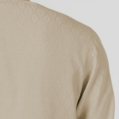 Benhill Kemeja Koko Pria "Tenun Sultan" Cotton Dobby Lengan Panjang Taupe 29237-38-36509