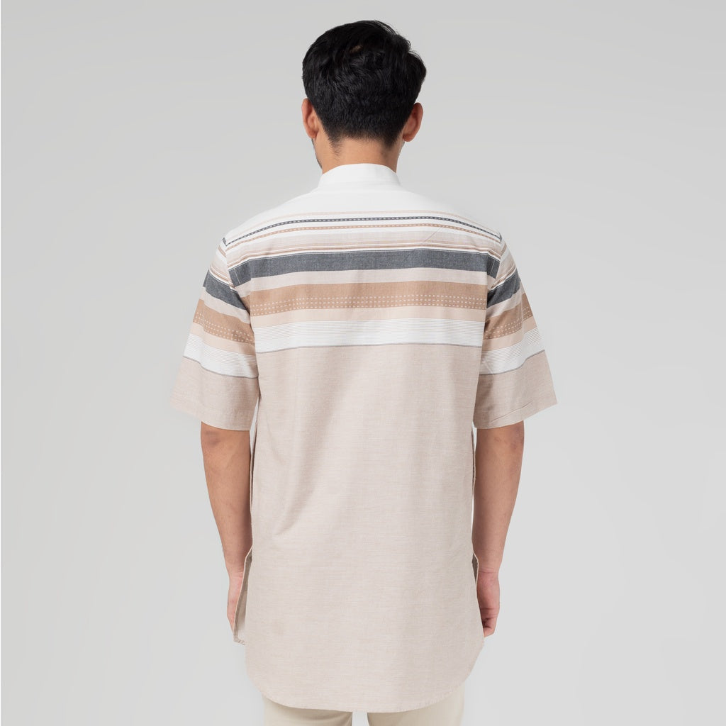 Benhill Koko Qurta Salur Pria  Pendek Cream 29296-3190H