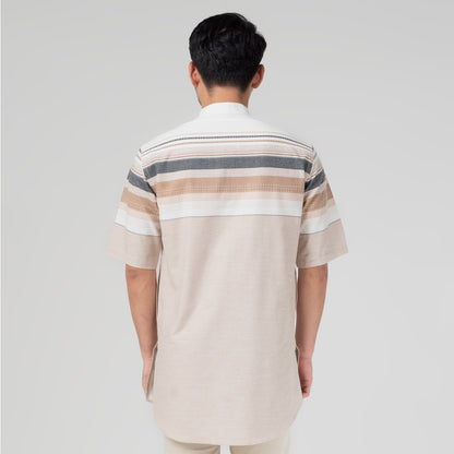 Benhill Koko Qurta Salur Pria  Pendek Cream 29296-3190H