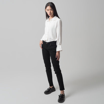 Benhill Celana Panjang Denim Wanita Skinny Hitam A185-A186-22273