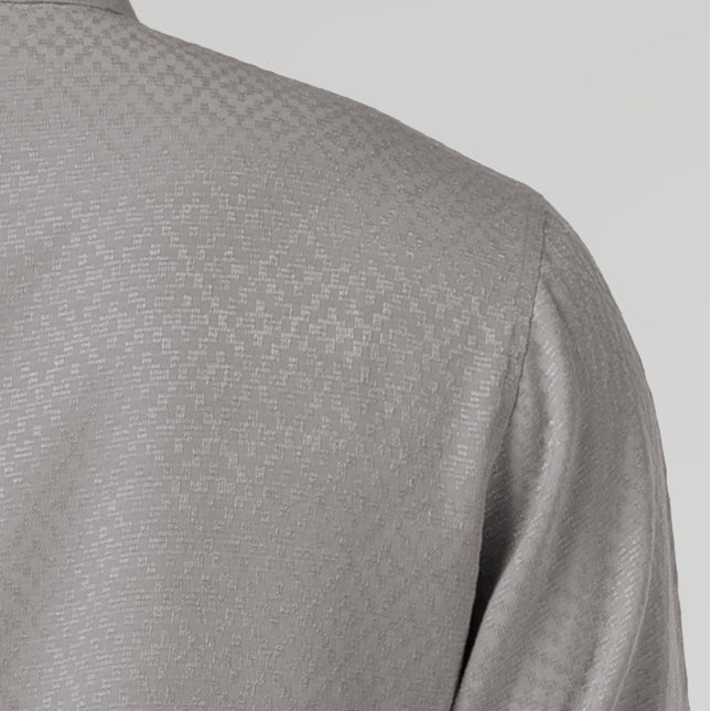 Benhill Kemeja Koko Pria "Tenun Sultan" Cotton Dobby Lengan Panjang Grey 29940-41-36609