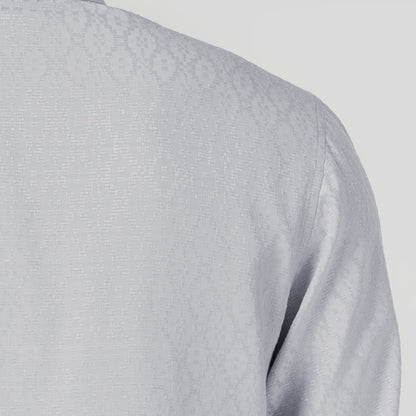 Benhill Kemeja Koko Pria "Tenun Sultan" Cotton Dobby Lengan Panjang Light Grey 29245-46-366