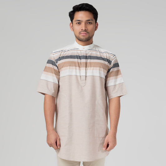 Benhill Koko Qurta Salur Pria  Pendek Cream 29296-3190H