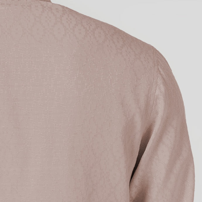 Benhill Kemeja Koko Pria "Tenun Sultan" Cotton Dobby Lengan Panjang Latte 29243-44-36509