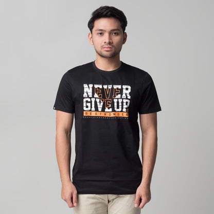 Benhill T-shirt Kaos Pria Grafis Katun 30s Combed Lengan Pendek Hitam A10-A11-29268