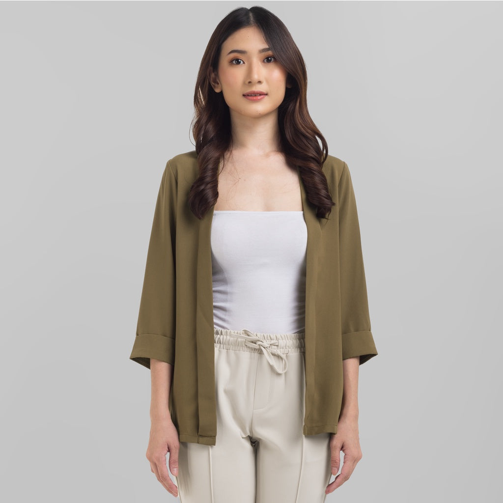Benhill Bolero "Yuna" Tops Wanita  Lengan 3/4 Olive 939-29E99