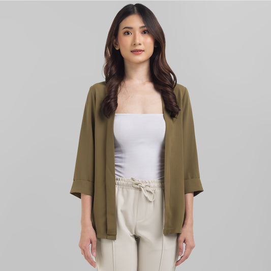 Benhill Bolero "Yuna" Tops Wanita  Lengan 3/4 Olive 939-29E99