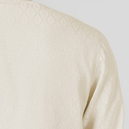 Benhill Kemeja Koko Pria "Tenun Sultan" Cotton Dobby Lengan Panjang Beige 29235-36-36909